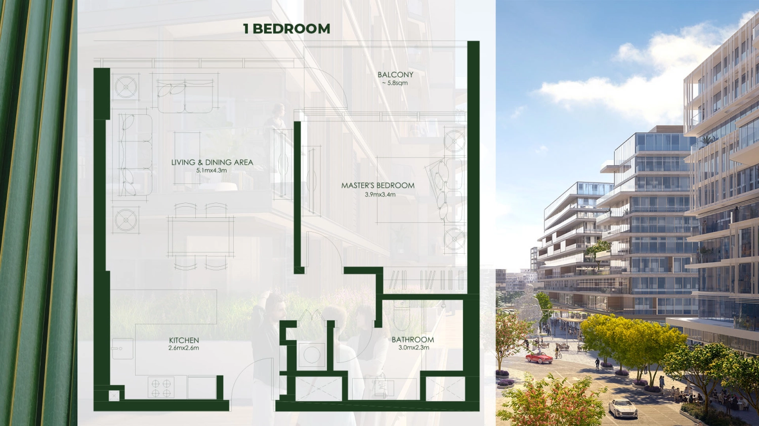 1 BR - Type A